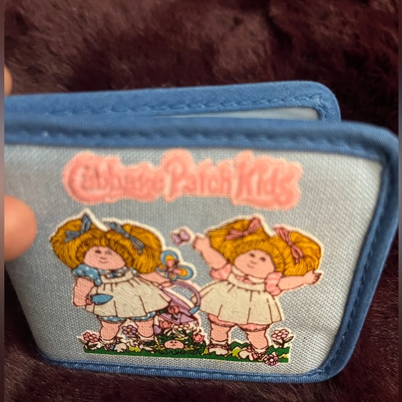 CABBAGE PATCH KIDS Pastel Wallet Vintage Coin Purse Bag 1983 Kawaii Vinyl Fabric - Picture 3 of 9